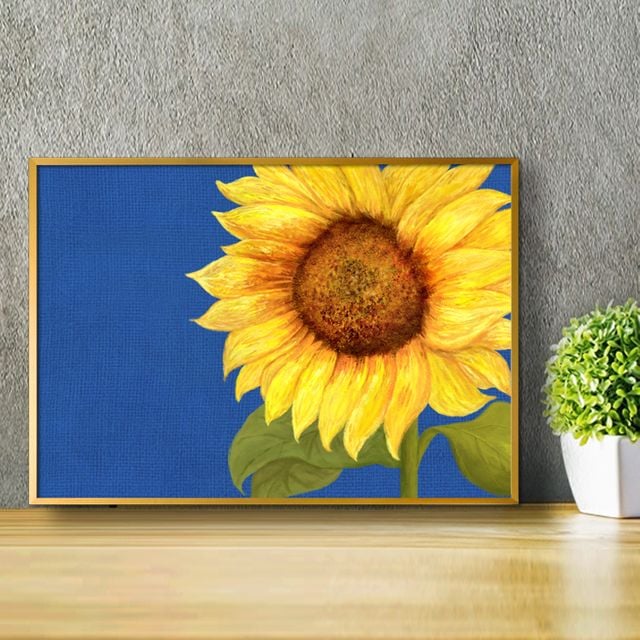 해바라기그림 액자 A3 3SUN3 풍수그림 돈들어오는