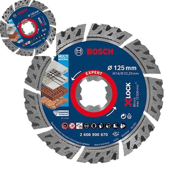 보쉬 다이아몬드 멀티휠 125mm 컷팅날 콘크리트커팅날 절단기날 원형날