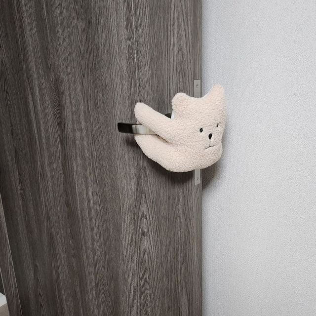 뽀글이 문 닫힘 방지 인형 화장실 고정 여닫이 홀더