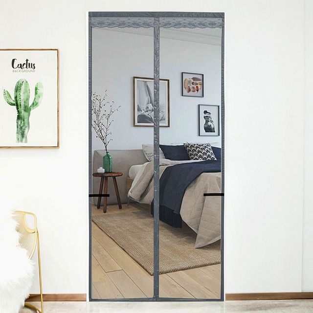 모기장 100x200cm 그레이 현관모기장 현관방충망
