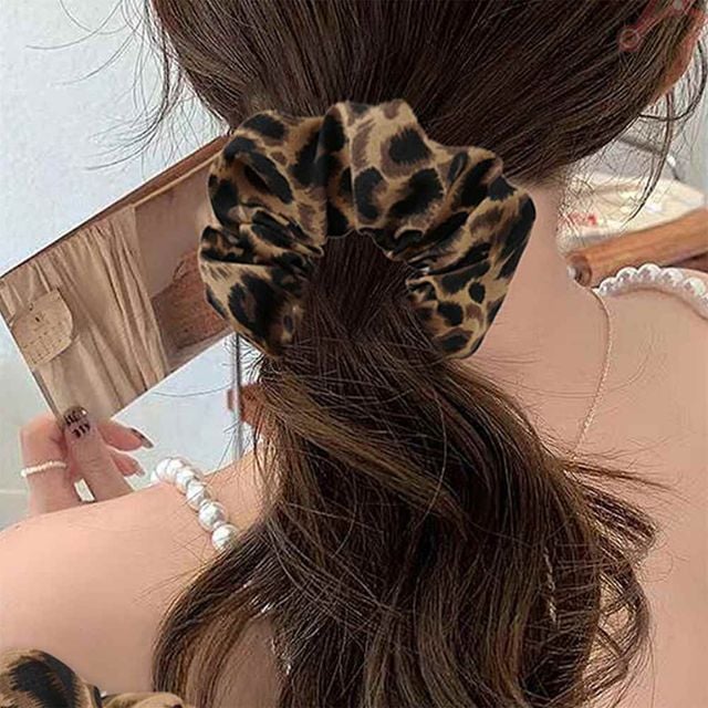 호피 곱창머리끈 밴딩 악세서리 헤어