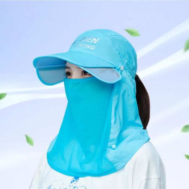 하늘색 텃밭 농사 햇빛 가리개 농모 농부 농사용 자외선차단 얼굴햇빛가리개