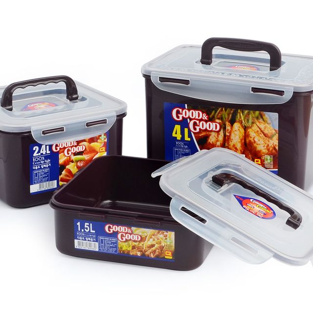 핸디락 김치통 밀폐용기, 손잡이 보관 김장 용기