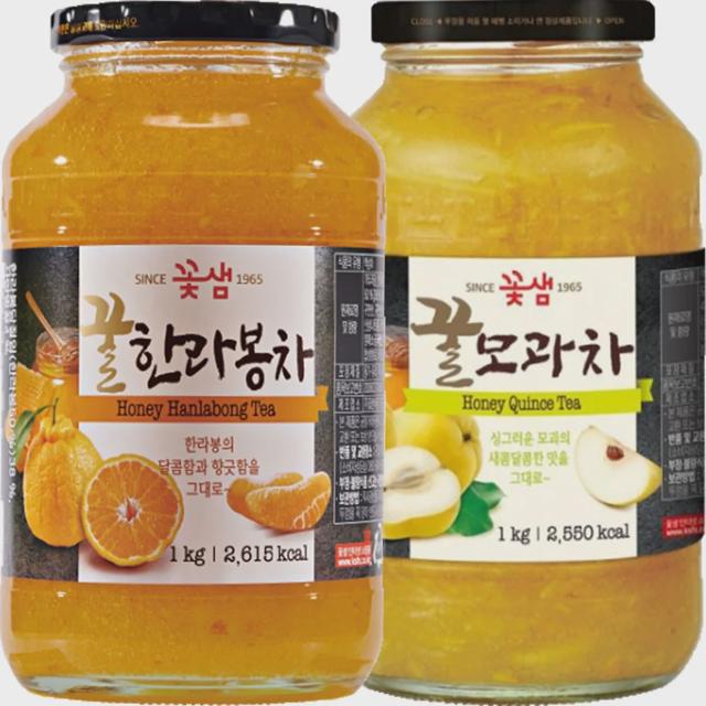 꽃샘 꿀한라봉차S 1kg+꿀모과차 1kg
