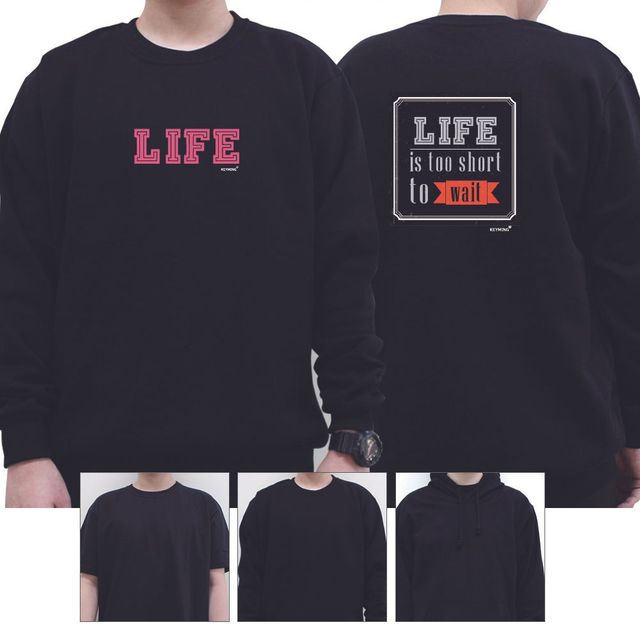 키밍 맨투맨 후드티 life 여성 남성 티
