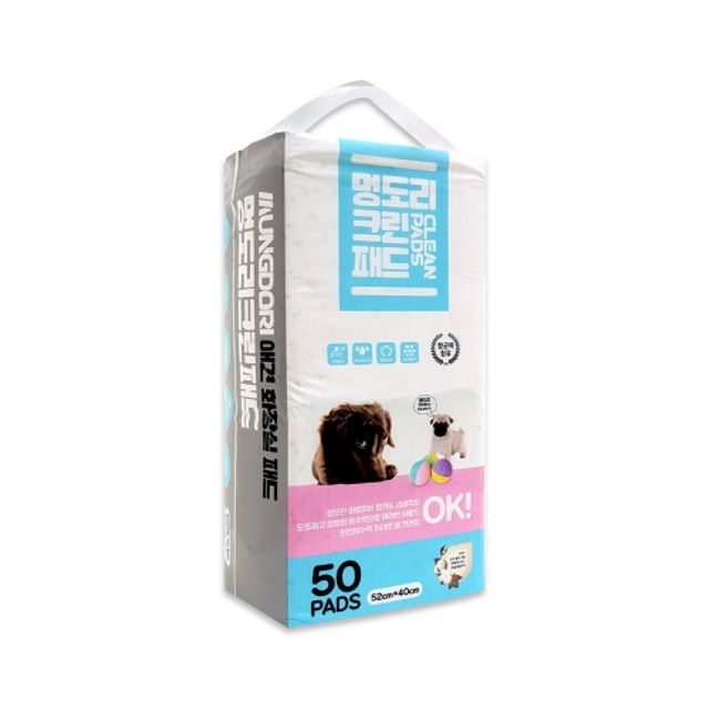 멍도리 크린 패드 50매 아로마향 - 강력 흡수 애견 패드