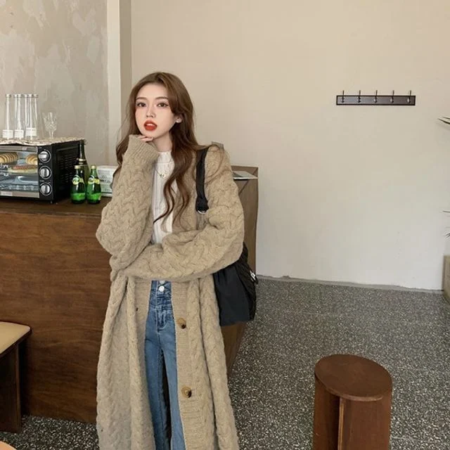 모던 꽈배기데일리 G005 LK 롱가디건 3컬러 베이직