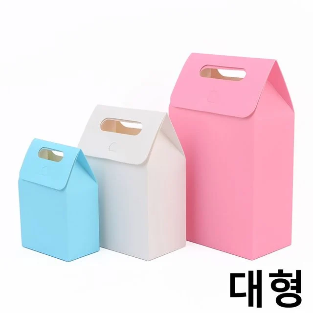 손잡이형 사각 접이식 컬러 선물박스 대형 25개 세트