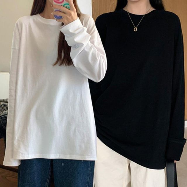 캐쥬얼 신상 티셔츠코디 코디 긴팔티 긴팔티셔츠