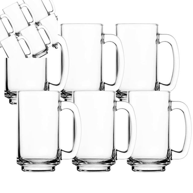 플레이보이 비어머그잔 400ml 6p세트 맥주컵 하이볼잔 투명유리컵 맥주잔