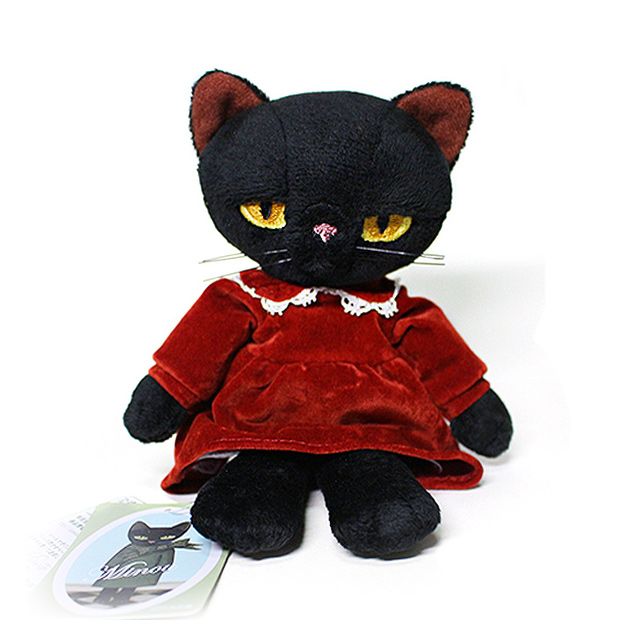 미누 인형 S 레드드레스 18cm 떼껄룩 고양이 벨벳