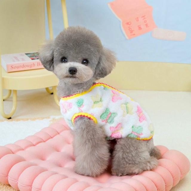반려견 버터플라이 강아지 패션 수면조끼