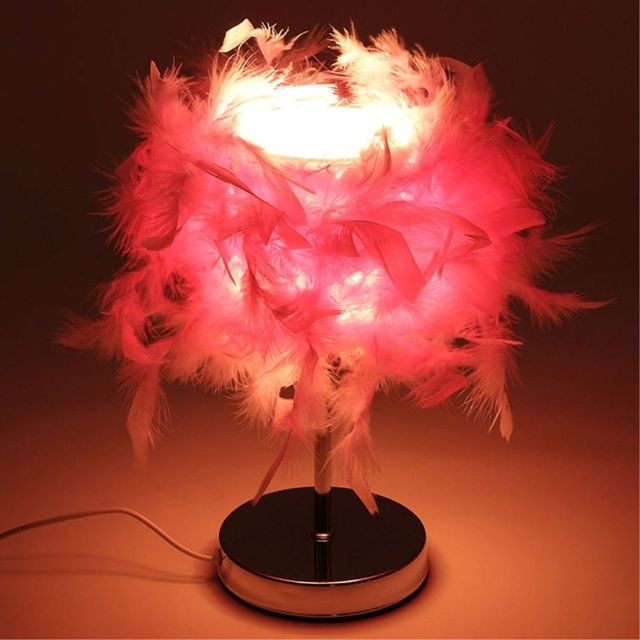 이카루스 LED 깃털 USB 무드등 핑크