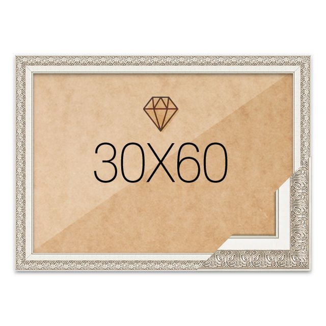 보석십자수액자 30x60 고급형 매트실버