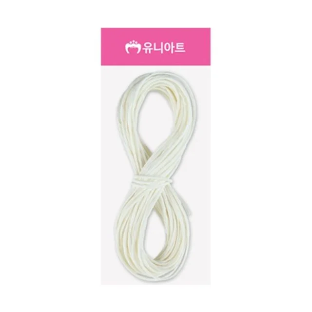 혜명몰 유니아트 1000 칼라 지끈 2mm 흰색 - 개 (1개입) 지끈공예 만들기재료 선물포장끈 포장지끈 종이지
