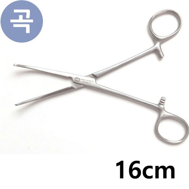 켈리포셉 16cm Curved 곡선형 의료용 병원 진료 겸자 핀셋