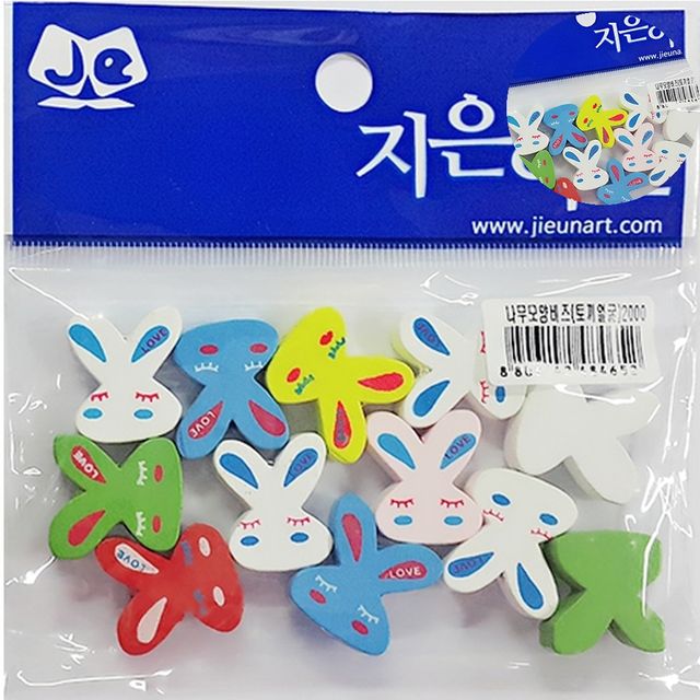 컬러비즈 DIY비즈 나무비즈 토끼얼굴