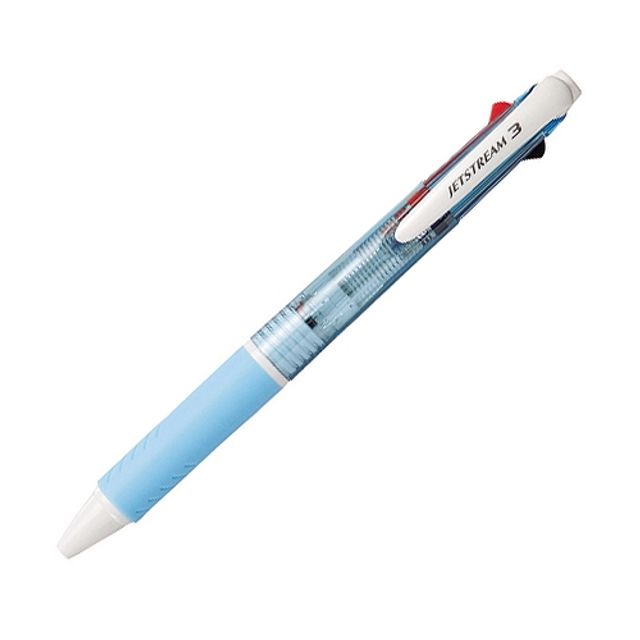 제트스트림 3색 볼펜 SXE3 400 0 7mm 하늘색 - 부드러운 글쓰기