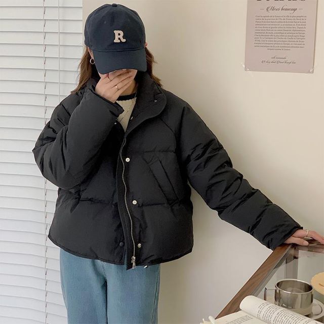 여성 숏패딩 경량 아우터, 니모퀼트 오버핏 겨울 점퍼