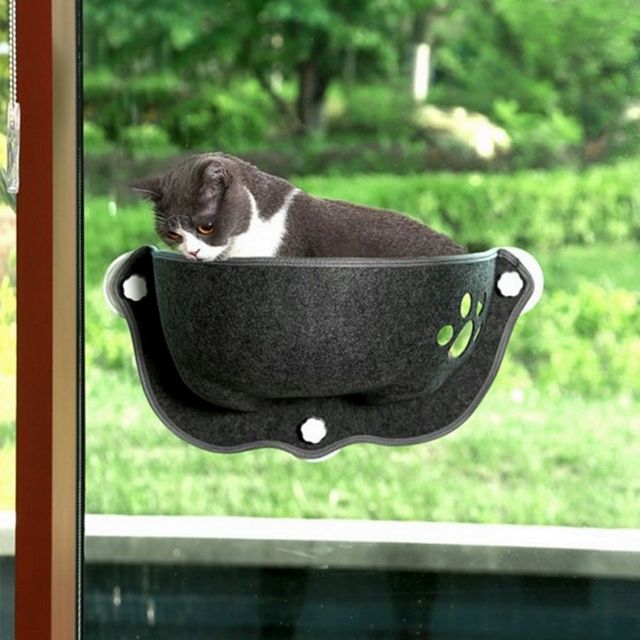 고양이둥지 숨숨집 고양이 PET 부직포 부착형 창틀 해