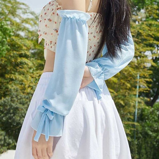 리본 쿨토시 여자 여름 팔토시 운전 햇빛차단