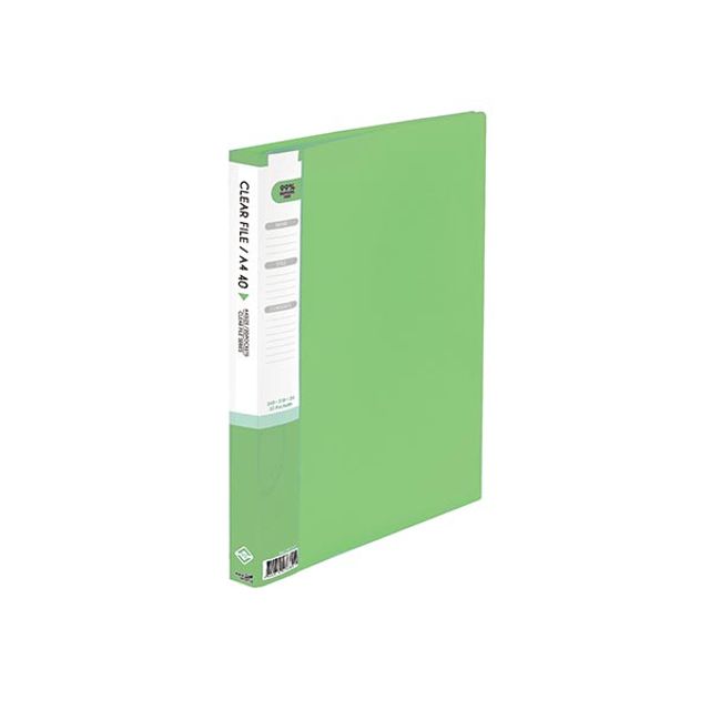 A4 보급형 40매 크리어파일 연두 1P 화일
