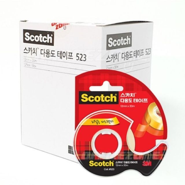 3M 스카치 다용도 테이프 12x30M 12개입 디스펜서
