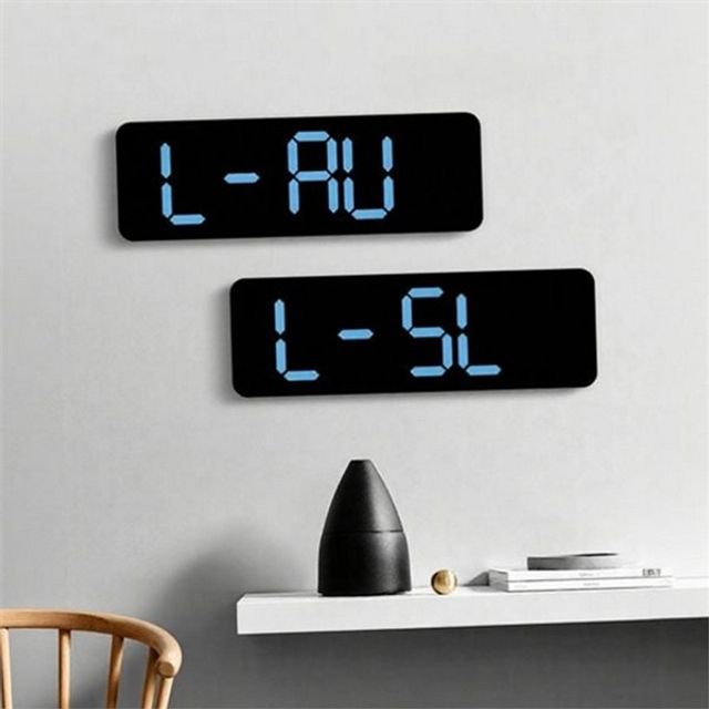인테리어 led 벽 시계 디자인 무소음 디지털 시계 집들이선물 벽걸이