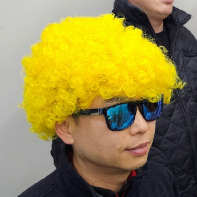 소품 인생사진 네컷 폭탄 뽀글머리 가발