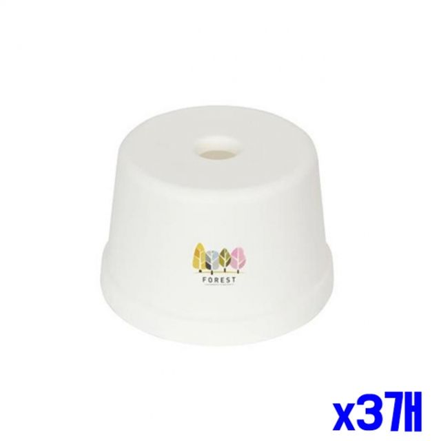 심플한 욕실 목욕의자 원형 x3개 플라스틱의자