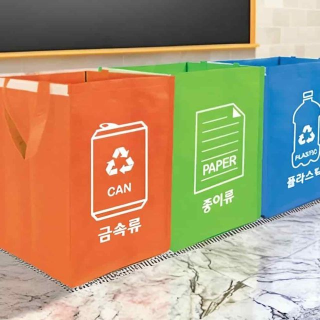 분리수거함 3단 가정용분리수거함 분리수거통 가정용분리수거 타포린가방
