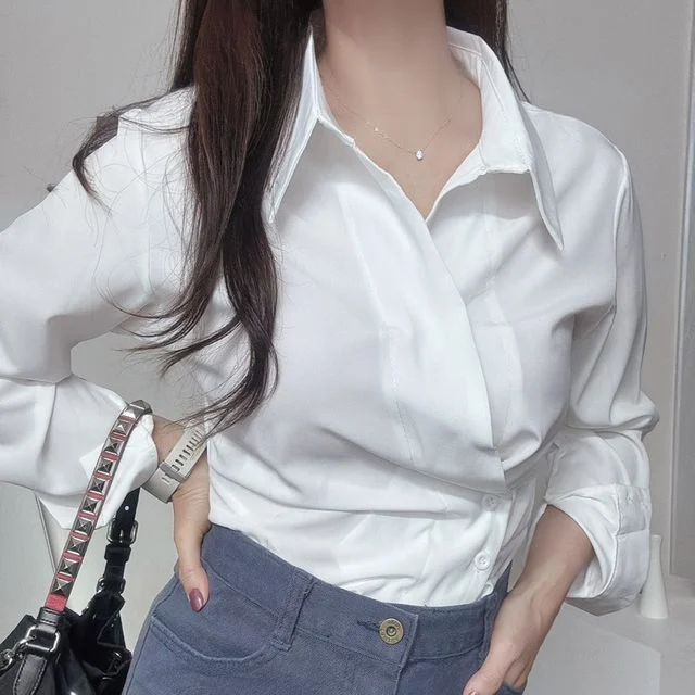 오피스 랩스타일 출근룩 셔츠 블라우스