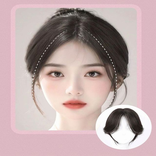 가발 풍성 똑딱이 윗머리 정수리 부분 피스 가르마