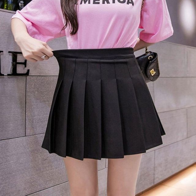 여성용 여름 밴딩 스커트 속바지 내장 A라인 치마