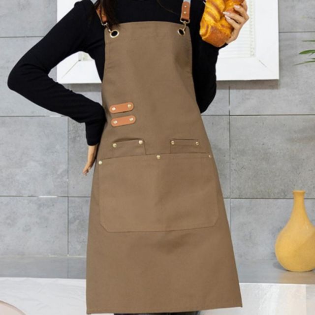 캔버스 포켓 앞치마 작업용 심플 목공