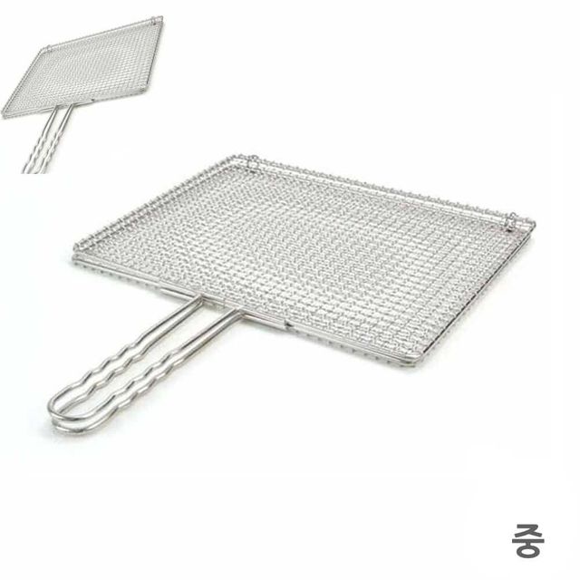 업소용 스텐 사각 겹석쇠 중 스텐석쇠 사각석쇠 석쇠그릴 고기불판