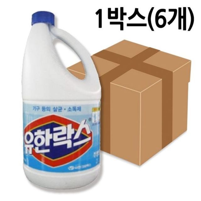 유한락스 주방용 2L 6개 락스 과산화수소 정제수 증류