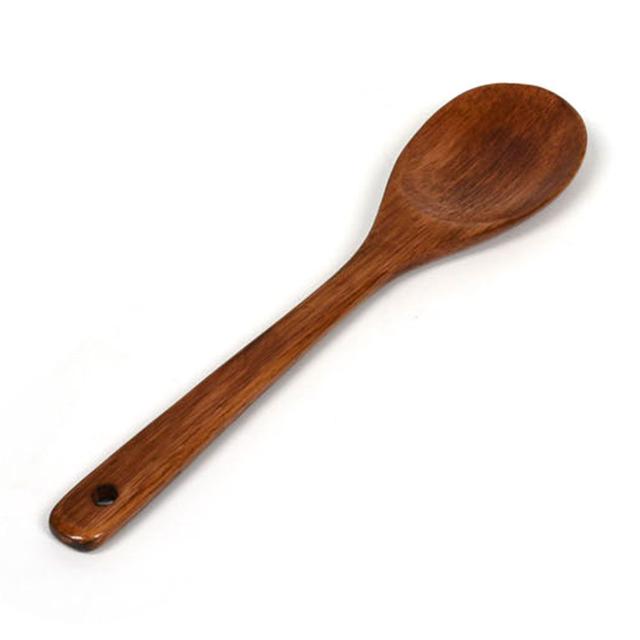 옻칠 나무 주걱 볶음 요리 스푼 - 37.8cm 대형 주걱