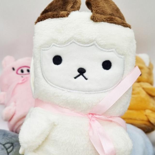 귀여운 애니멀 블랭킷 흰색양
