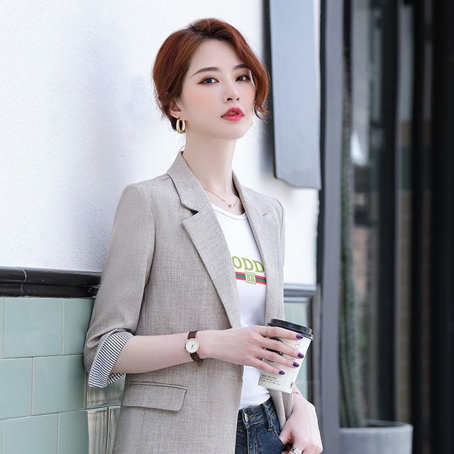 여성 패션 재킷 자켓 정장세트로 분할 상단 여름