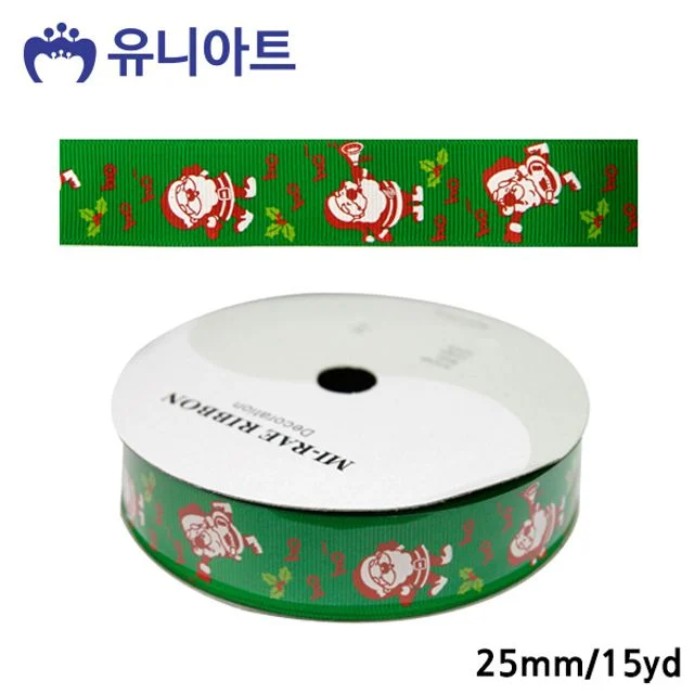 유니아트 크리스마스 리본 산타 25mm DIY 장식 재료