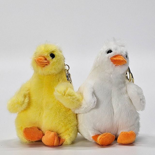 TBZ 귀여운 뽀송이 플러피 오리 인형 키링 2Colors