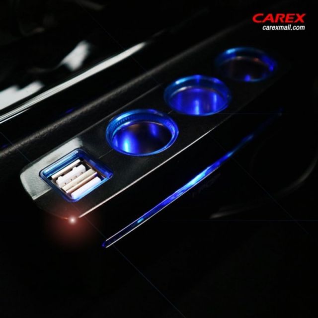 은플 카렉스 아이팝블루라인듀얼USB 멀티소켓 3구소켓