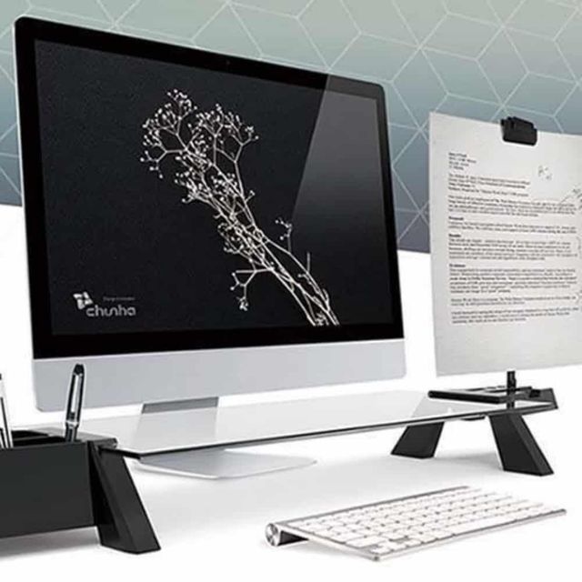 모니터 오거나이저 화이트 블랙 PC모니터받침대 모니