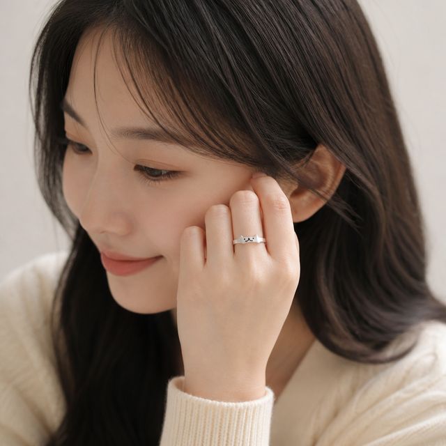 고양이 써지컬스틸 반지 커플링 빈티지 액세서리 손가락 주얼리
