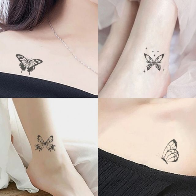 나비 문신 스티커 여름 수영장용 타투 데칼 M시리즈