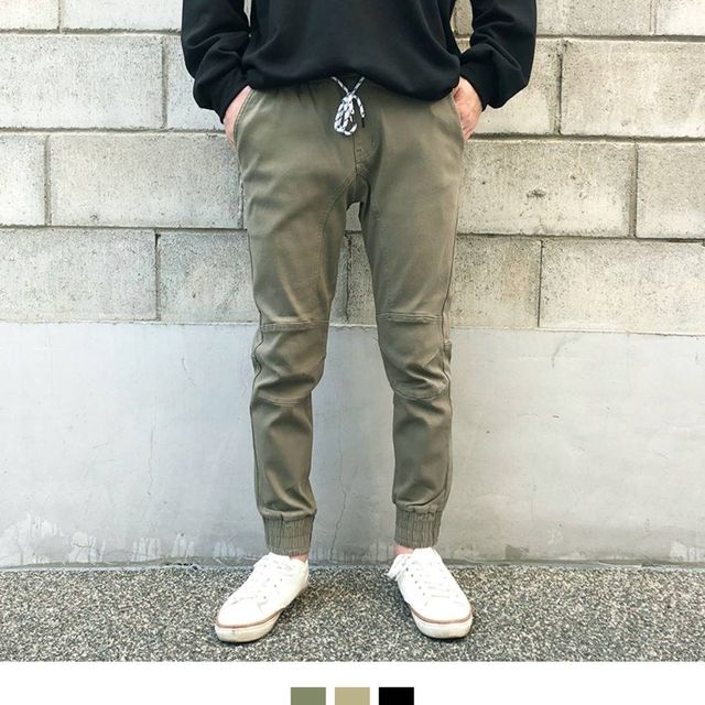 TBZ 바이커 카고 밴딩 남자조거팬츠