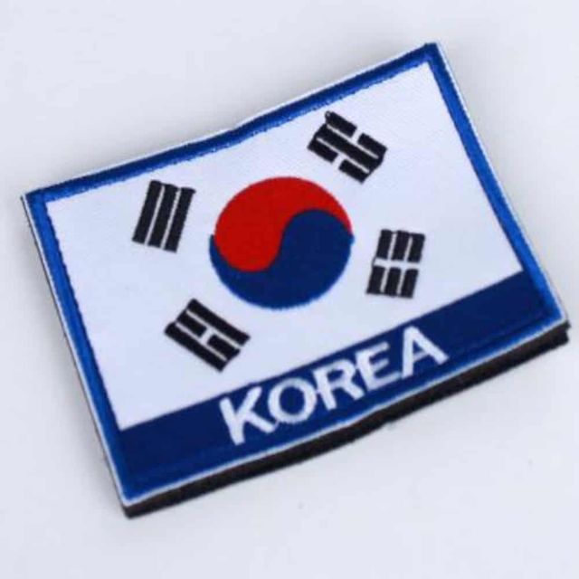 태극기 와펜 파랑 가방악세서리 가방와펜