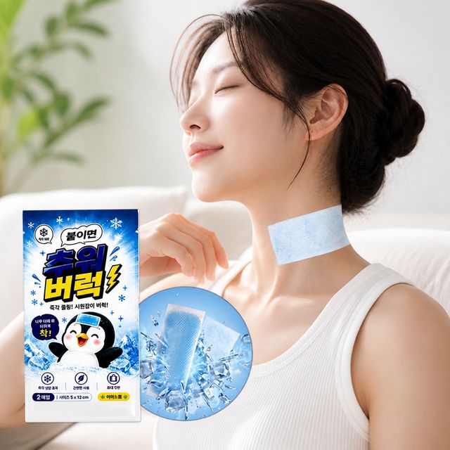 아이스패치 1팩 2매입 여름 쿨링시트 냉감패치 폭염 대비