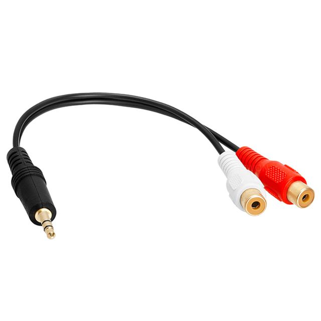 SW0020_ST3.5(M)-RCA(F)x2변환케이블 2RCA 3.5잭 변환